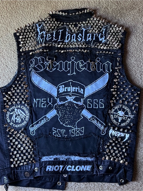 Levi's Other - BRUJERIA Levi insulated crust punk studded stitched vest medium READ DESCRIPTION